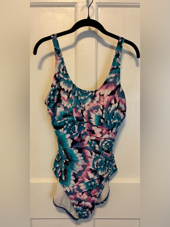 Calvin Klein Other - Calvin Klein Teal Pink Floral One-Piece Swimsuit